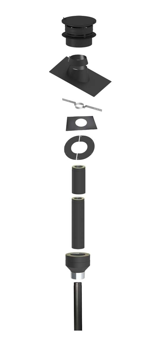 Tolmer Vision 3,5 m stålpipe for papp/shingel tak