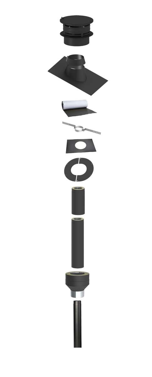 Tolmer stålpipe rund 3,5m bølgetak