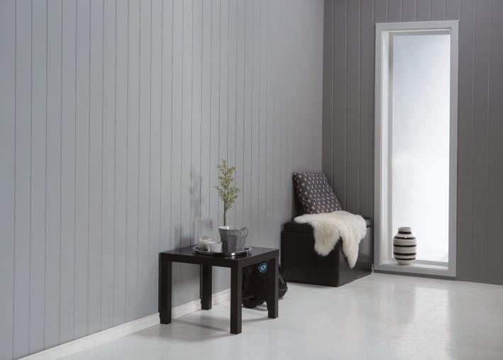 Huntonit veggplate Skygge Mist