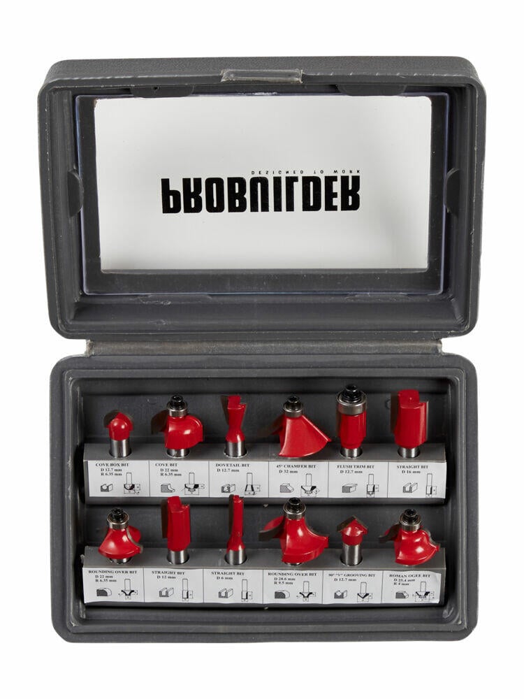 Probuilder fresesett 12 deler 8mm