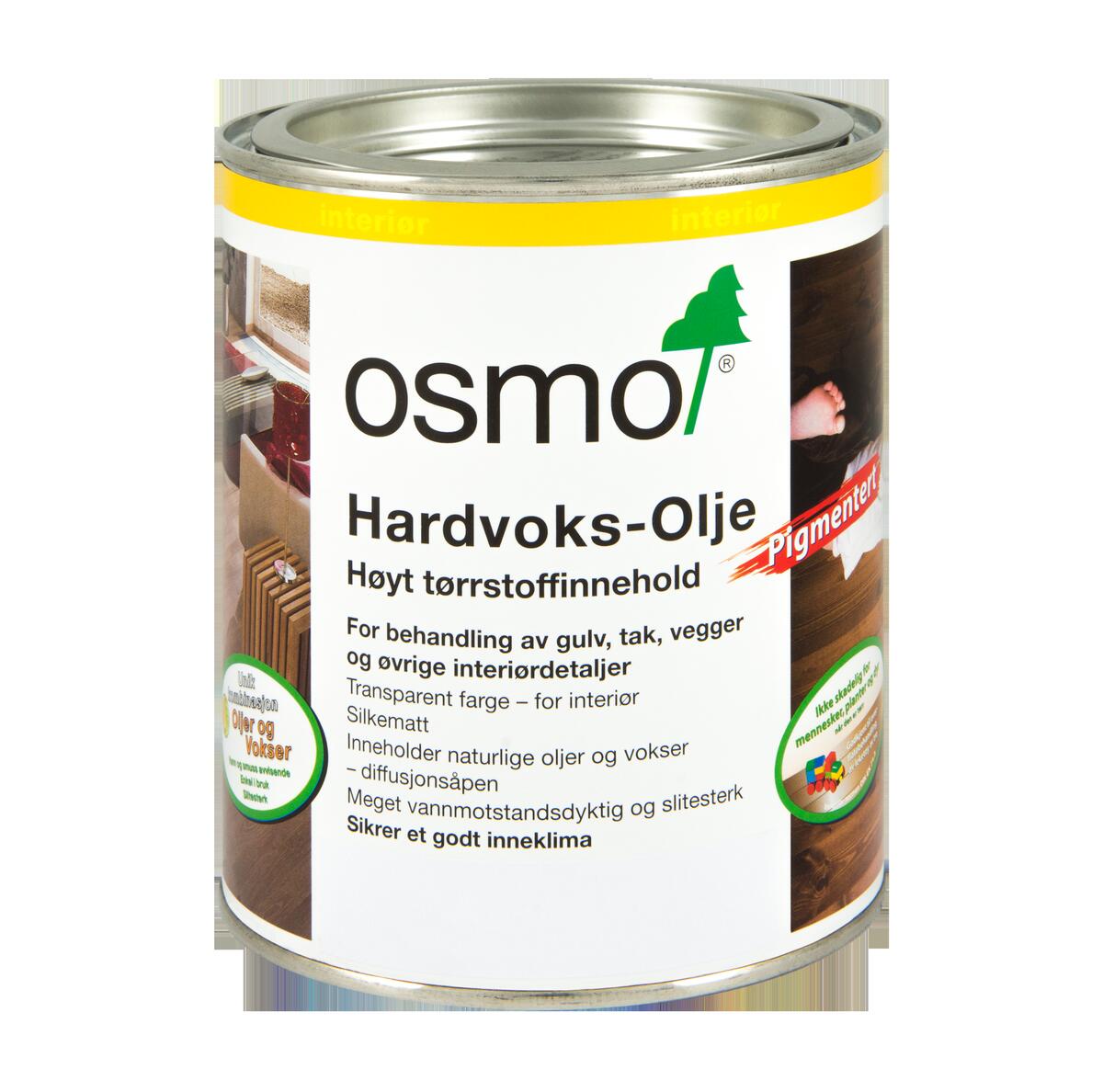 Hardvoksolje pigmentert 3075 0,75 liter sort