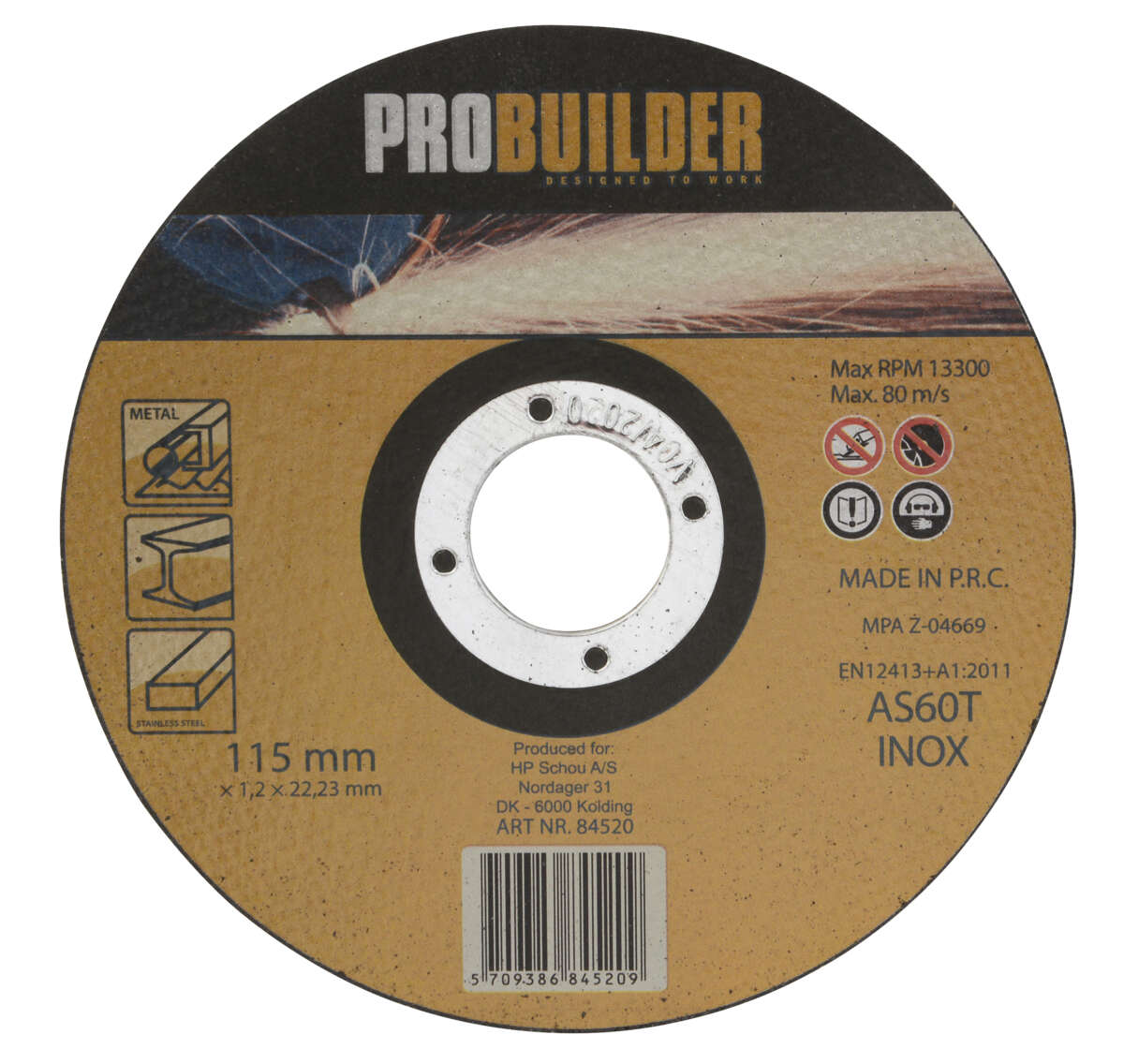 Probuilder kappskive T41 115 mm