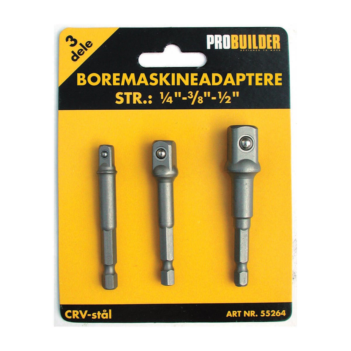 Pipeholdersett f/drill 3 stk