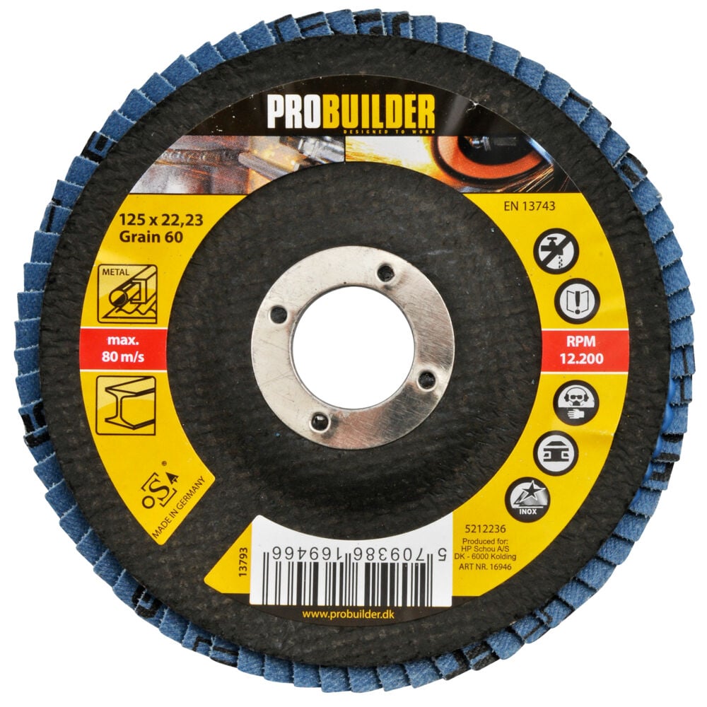 Slipeskive 125MM K60 Probuilder