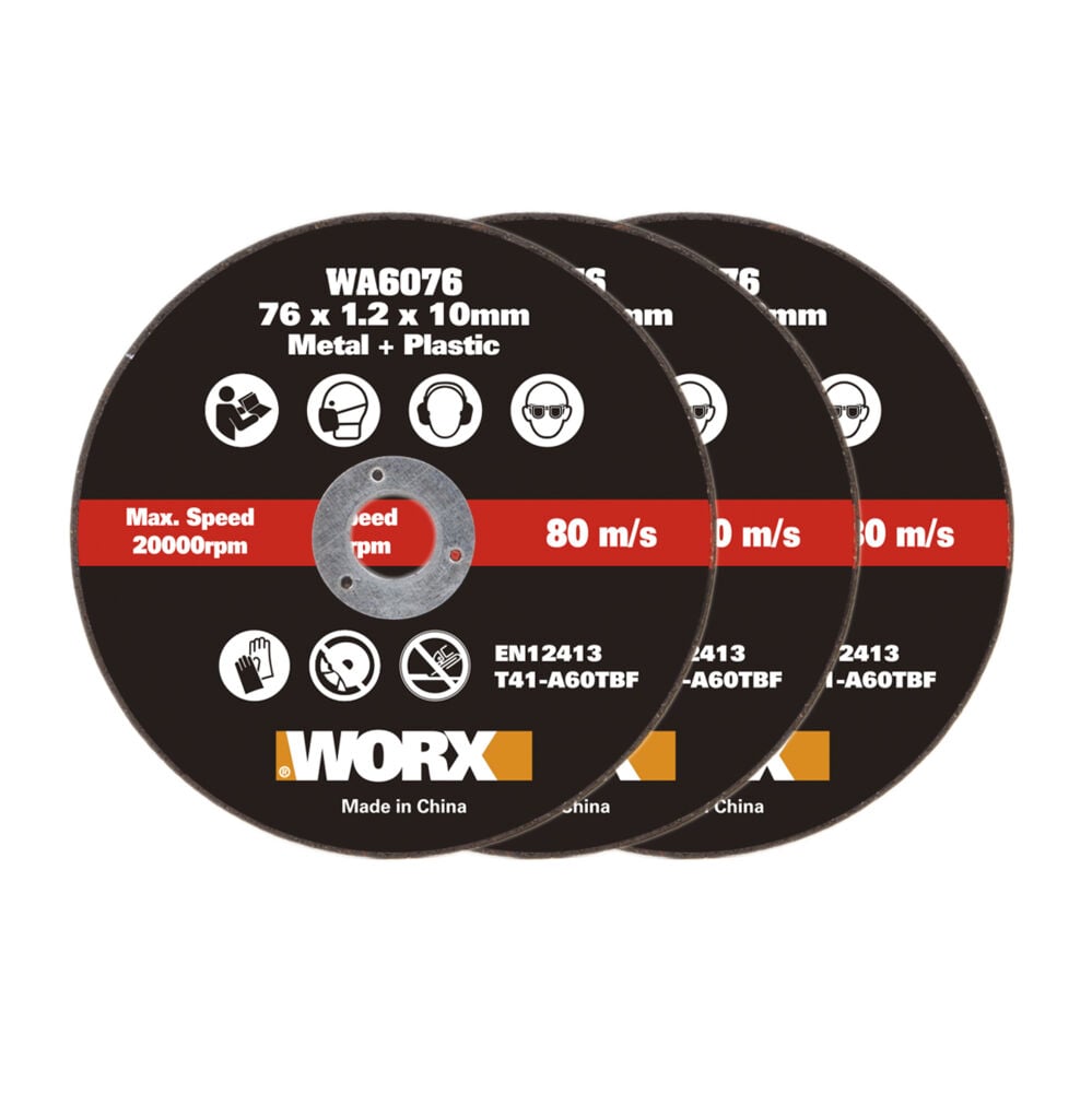 Worx WA6076 skivesett, 3pk.