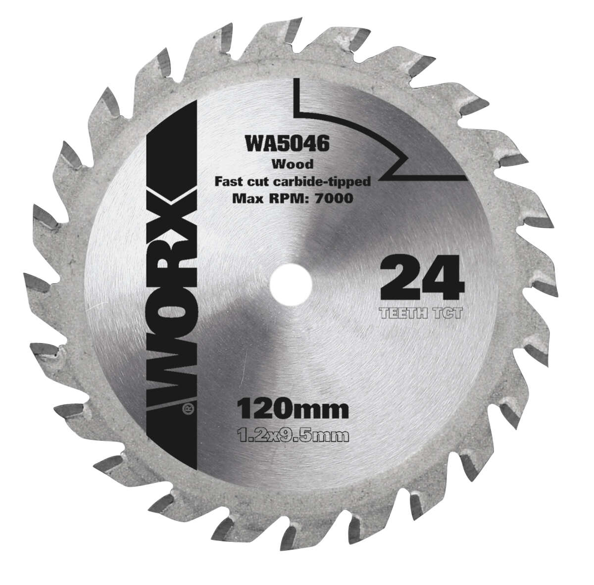 Worx WA5046 sagblad Ø120 mm, 24 T