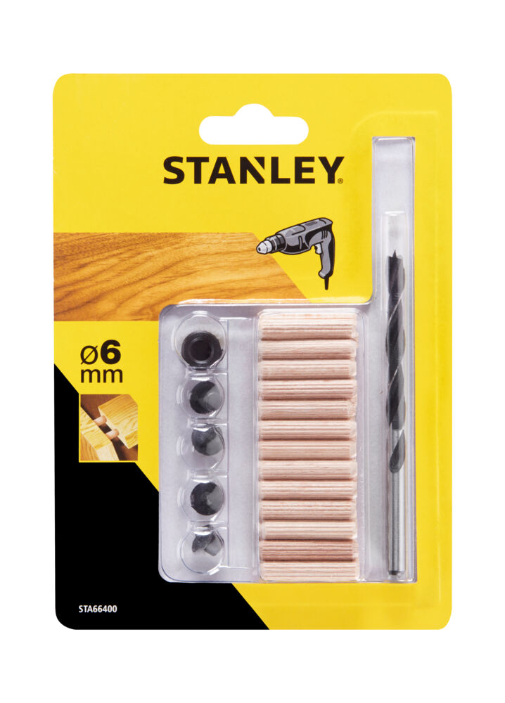 Stanley treplugg sett 6mm STA66400/66401