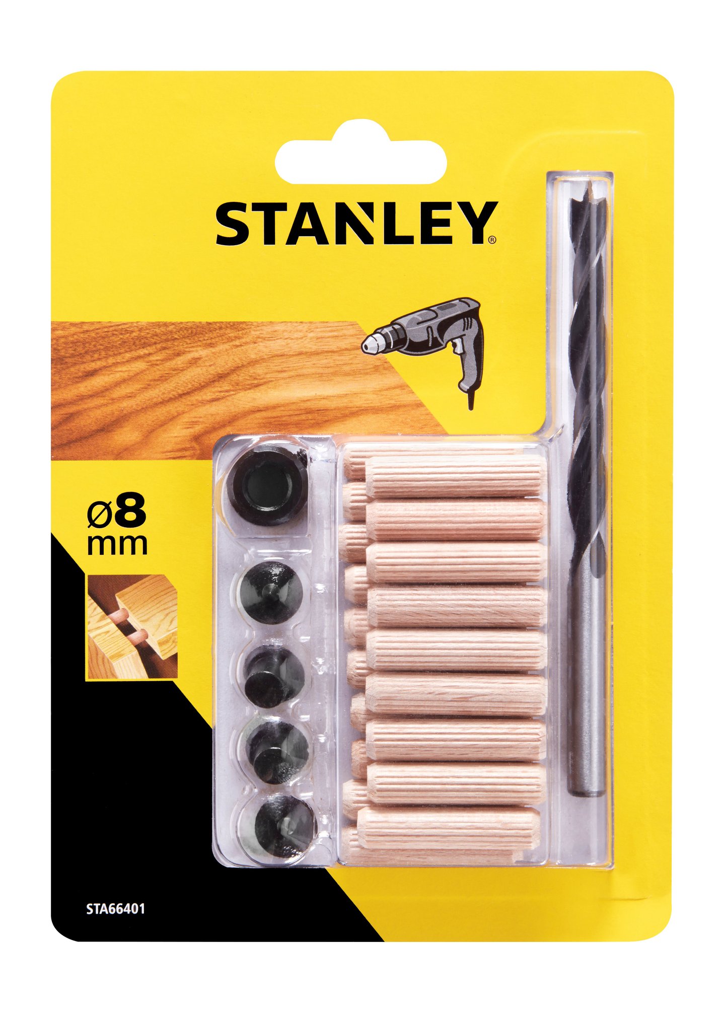 Stanley treplugg sett 6mm STA66400/66401