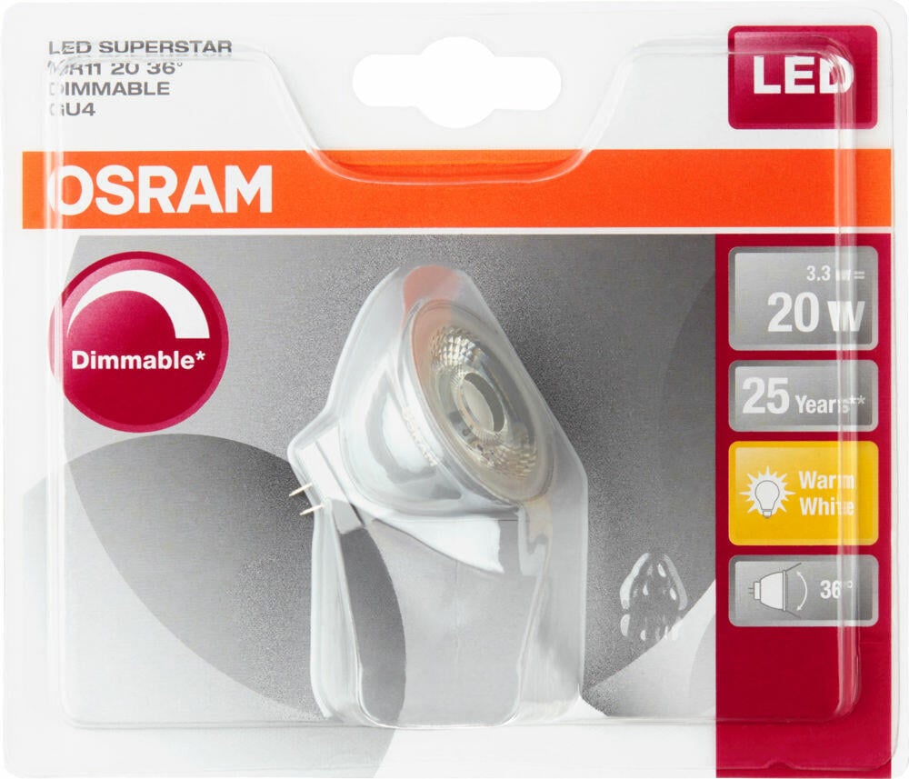 OSRAM LED SPOT 20 3,3W GU4 DIM