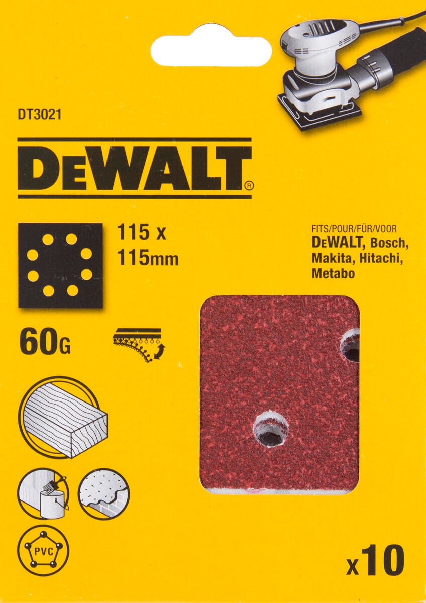 DeWalt slipepapir 1/4ARK 60K 8H A10 DT3021