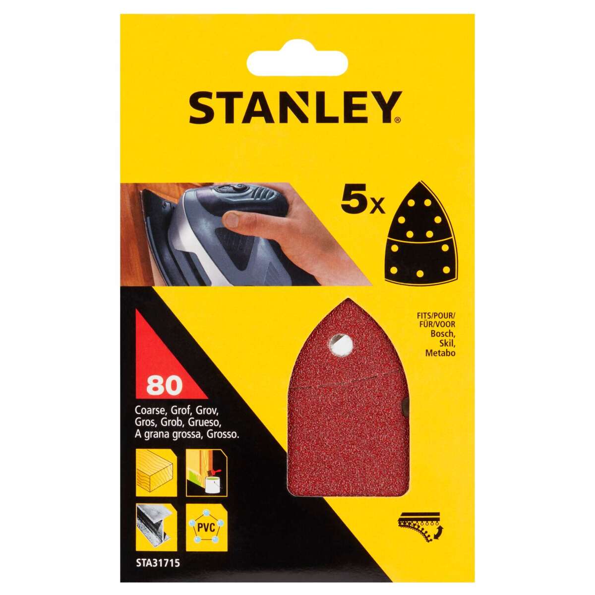 Stanley STA31715 delta slipebånd 5-pk
