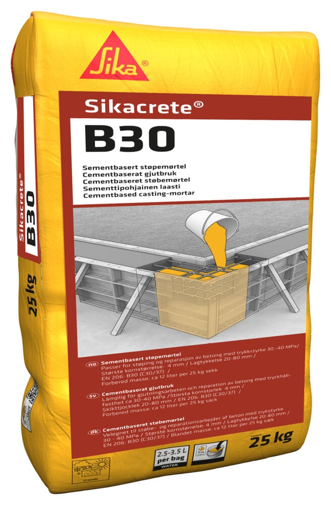 Sikacrete B30 støpemørtel