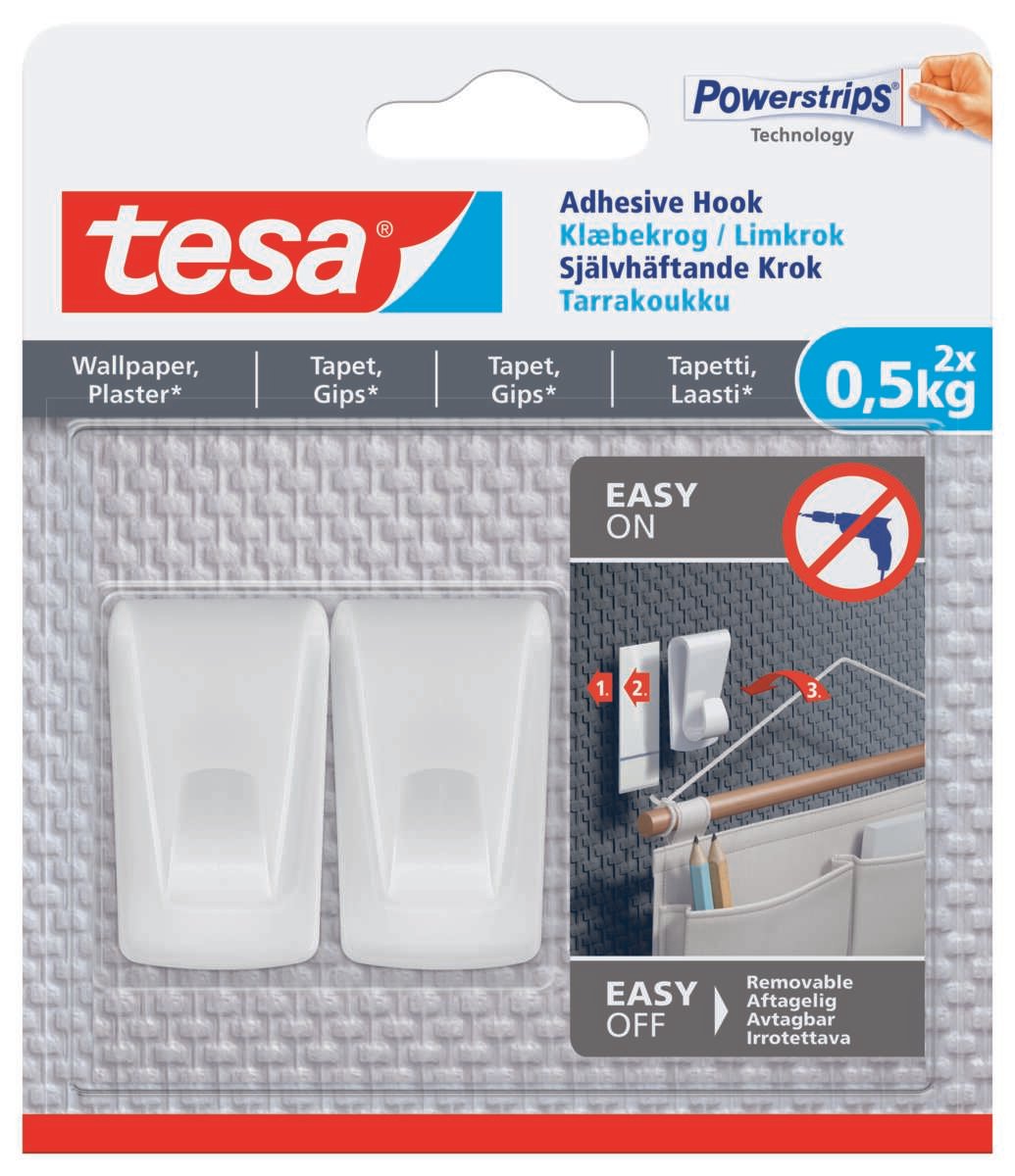 Tesa limkrok for glass eller tapet/gips 2x0,5 kg