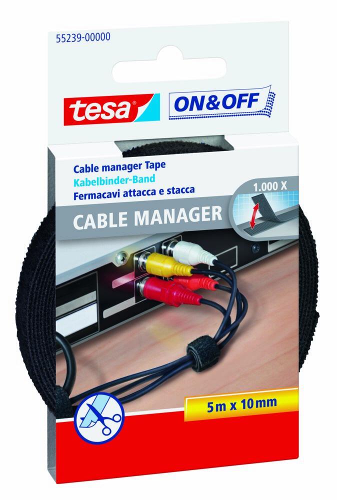 Tesa Borrelåstape cable manager