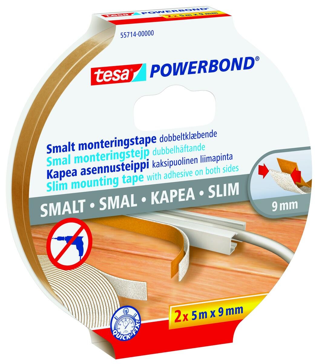 Tesa Dobbeltklebende Powerbond monteringstape