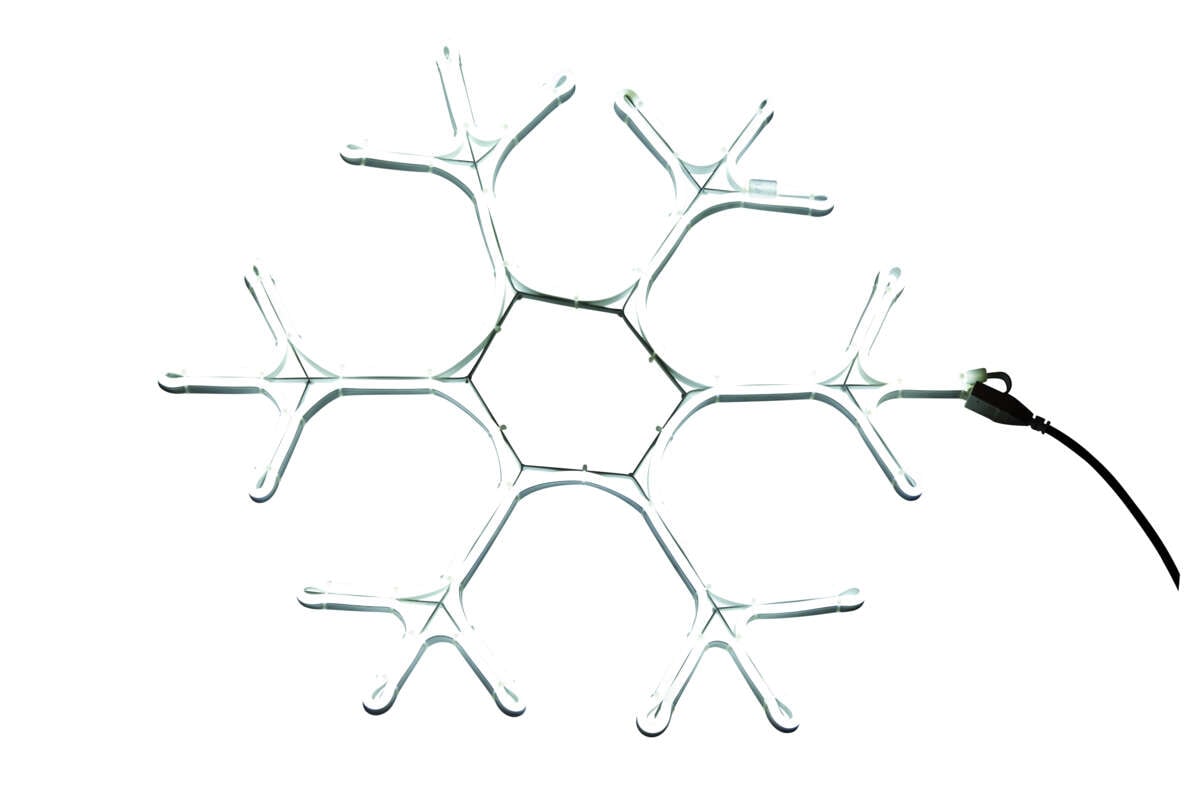 Snøfnugg med neon LEDlys IP44