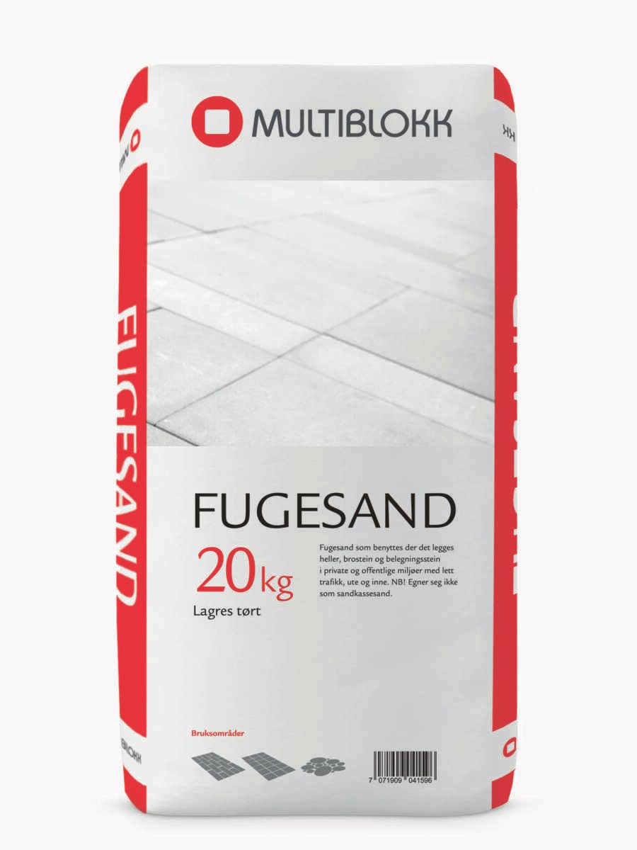 Multiblokk fugesand 20kg 0-1,2mm