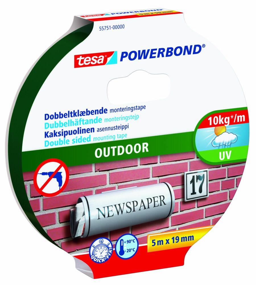 Tesa Dobbeltklebende Outdoor tape 5mx19mm