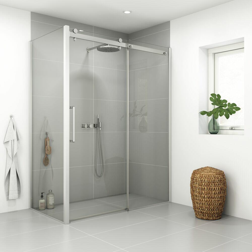 Scanbad Maxi Deluxe skyvedør m/1 sidepanel