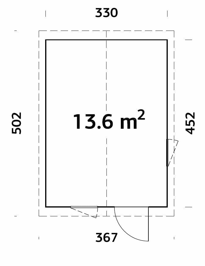 Palmako Ly anneks 13,6 m²