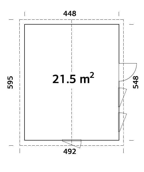 Palmako Charlotte anneks 21,5 m²