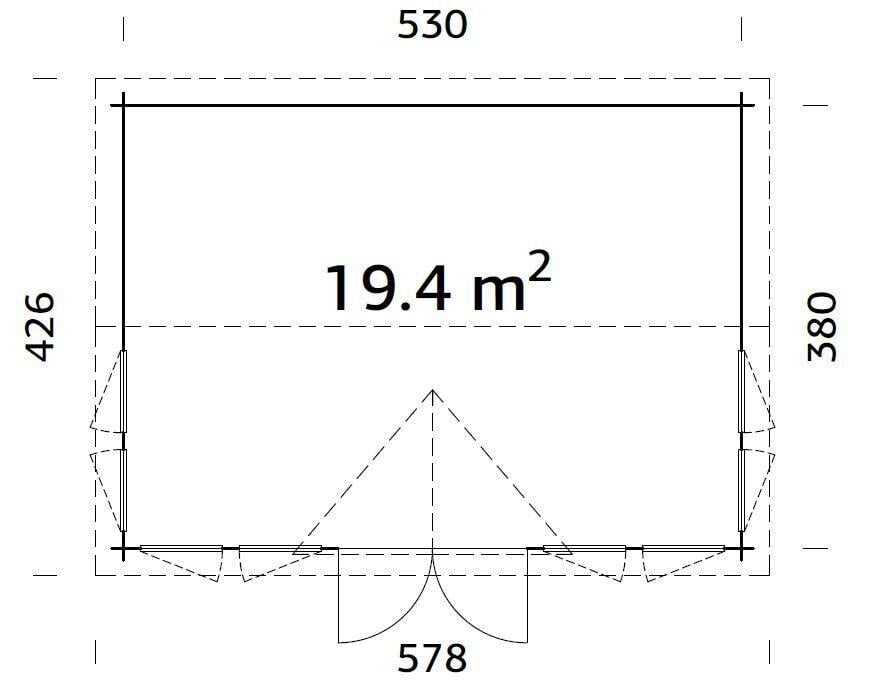 Palmako Claudia hagestue 19,4 m²