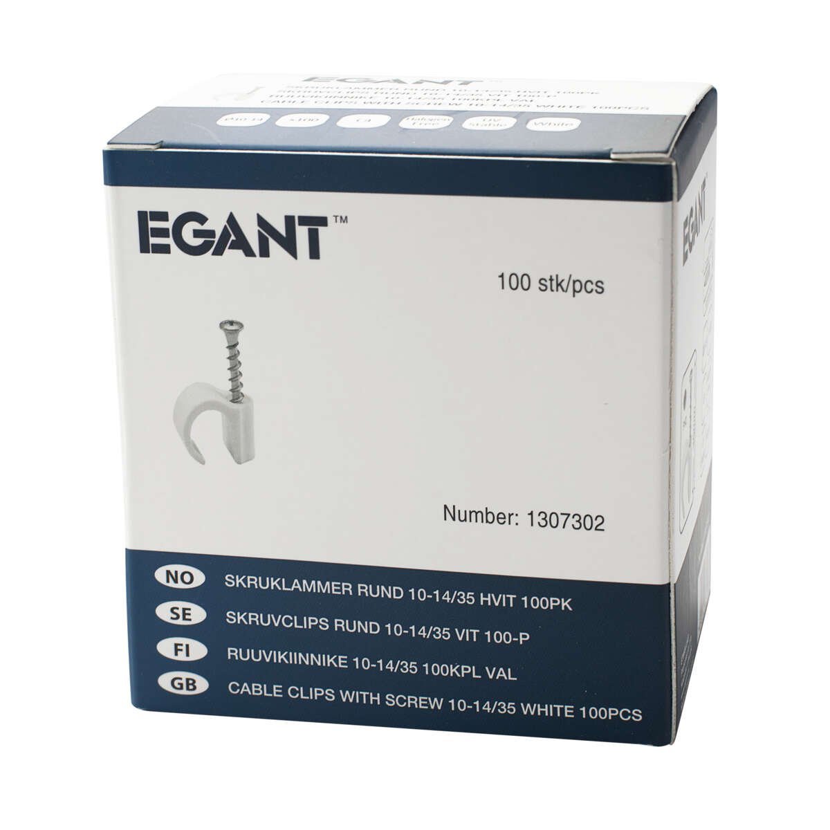 Egant k10-14 mm kabelklips 20-pk