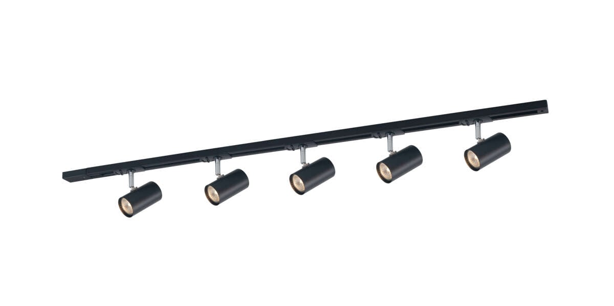 Holly spotskinne 5 lys svart