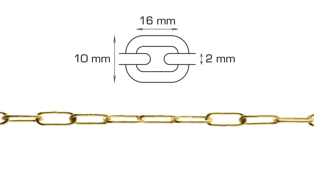 Home>it Pyntekjede messing rundt - 2 meter (2 mm)
