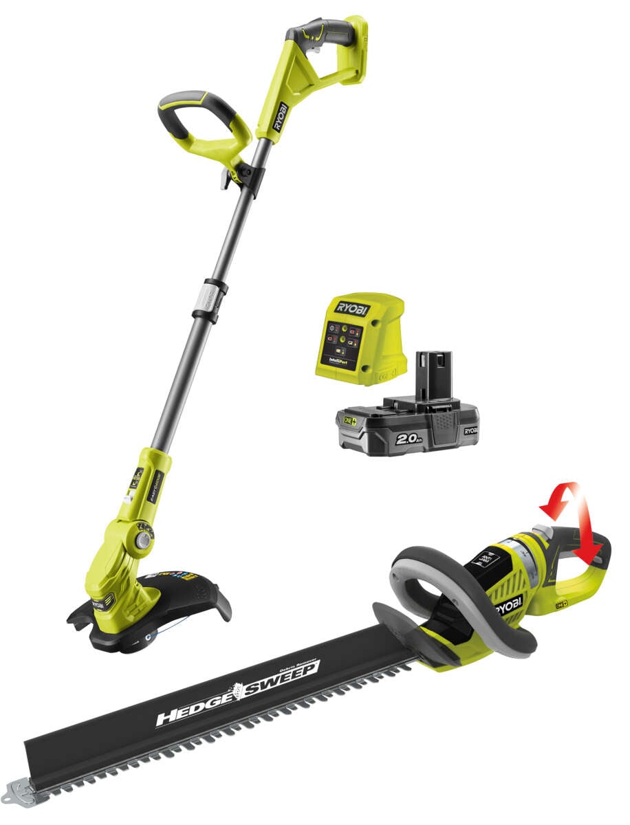 Ryobi RLT1832HT20S gresstrimmer og hekksaks m/batteri