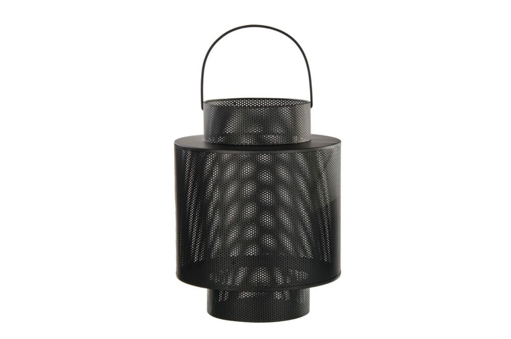 Lykt, sort metall