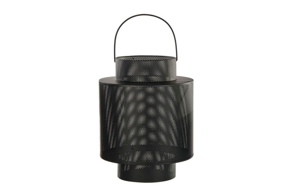 Lykt, sort metall