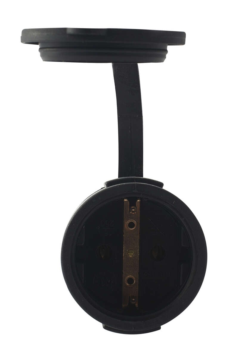 Egant Skjøtekontakt m/jord gummi IP44