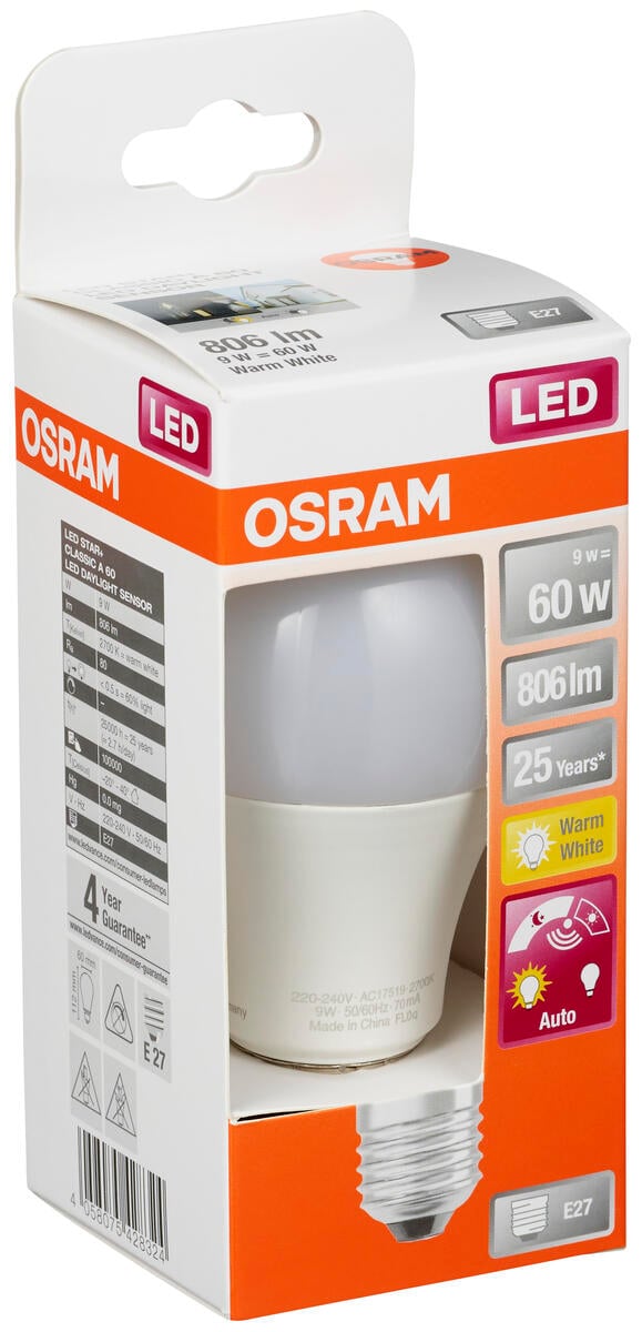 Ledvance LED DAYLIGHT SENSOR CLASSIC A pære