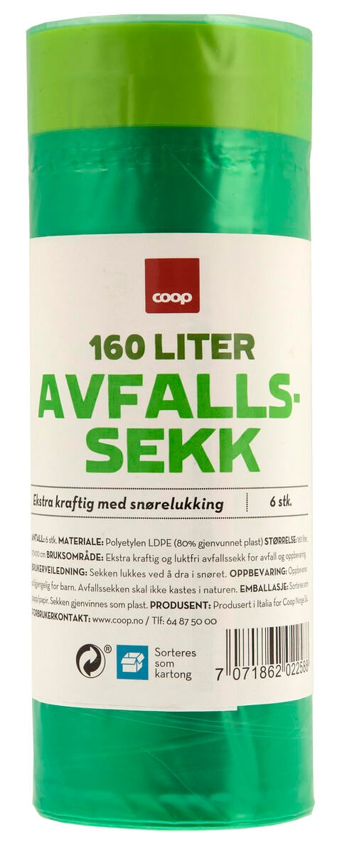 Avfallssekk 160 liter