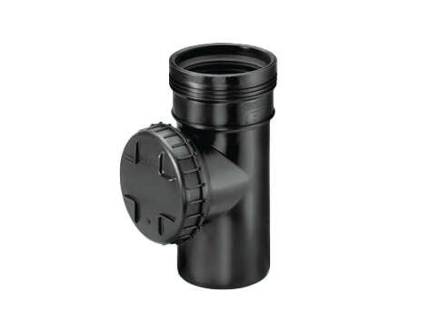 Wafix 75 mm sort PP stakerør m/lokk