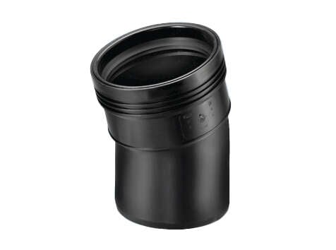 Wafix 110 mm x 15° sort PP bend