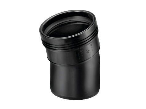 Wafix 110 mm x 15° sort PP bend