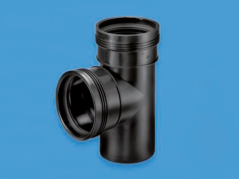 Wafix 75 mm x 88° sort PP grenrør