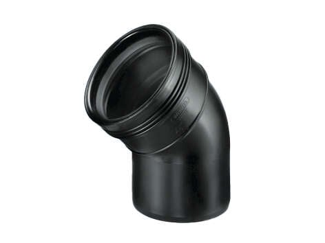 Wafix 75 mm x 45° sort PP bend