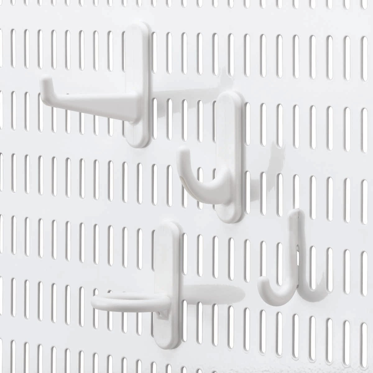 Elfa hvit kroksett til oppbevaringstavle 12-pk