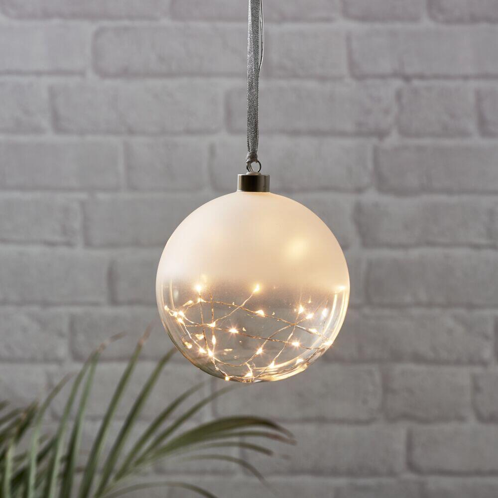 Glow frostet LED-lys glasskule