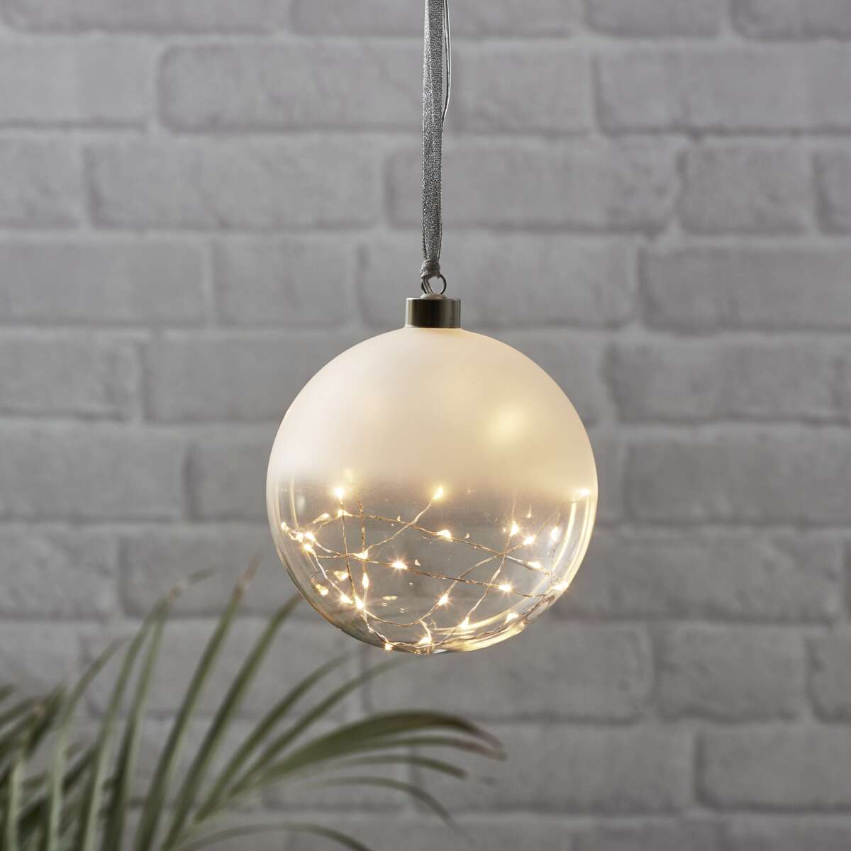 Glow frostet LED-lys glasskule