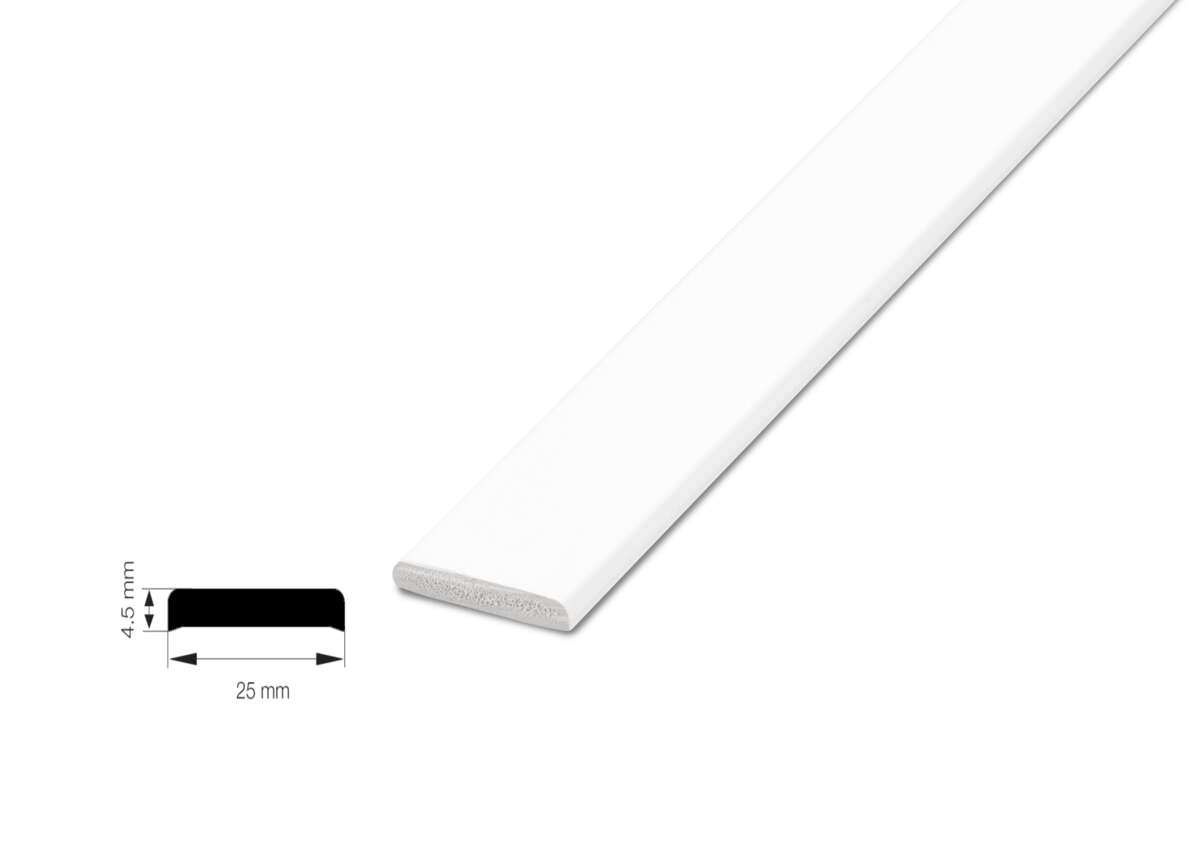 25x5,5x2500 Brannmurslist PVC