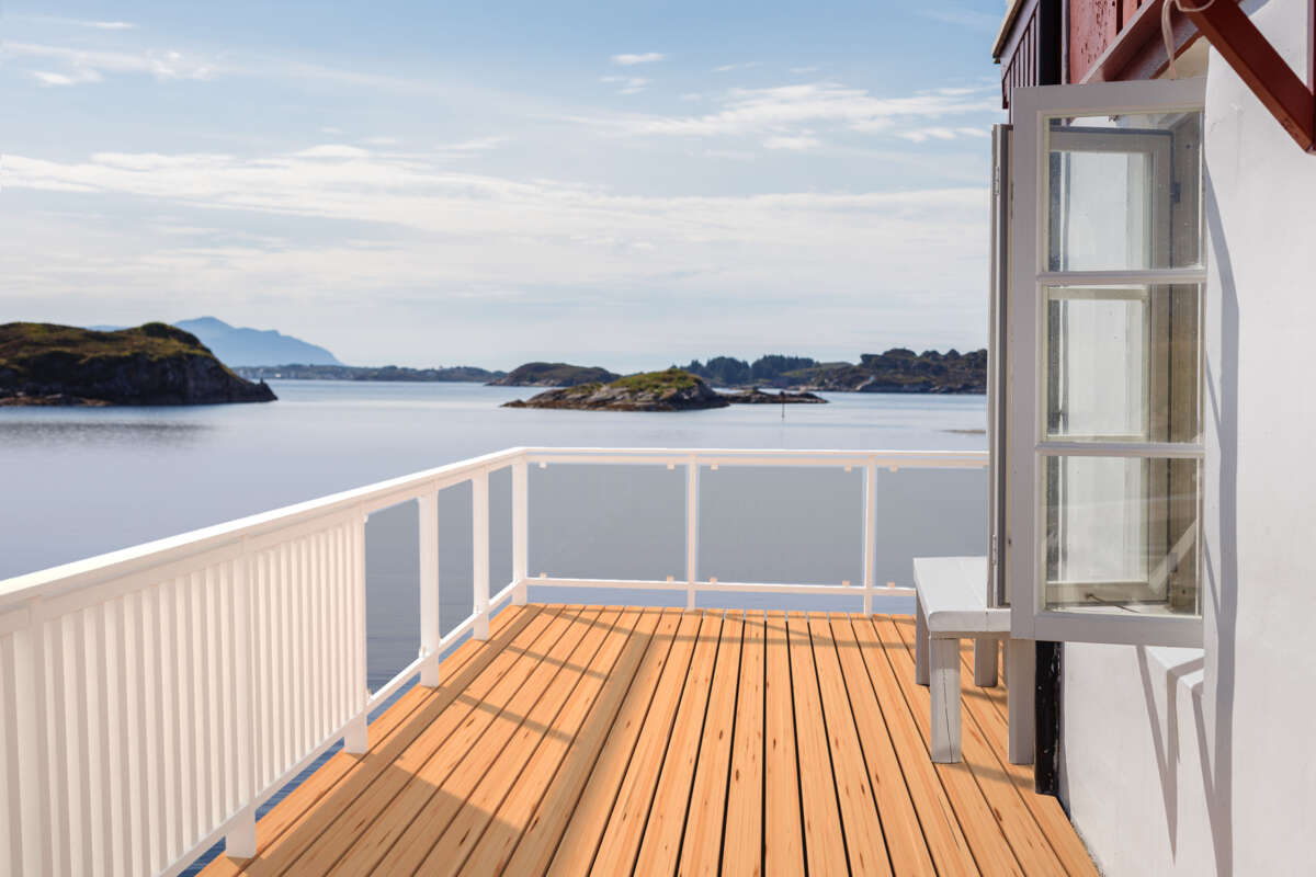 Palmako Siri 17 terrasserekkverk for trapp hvit