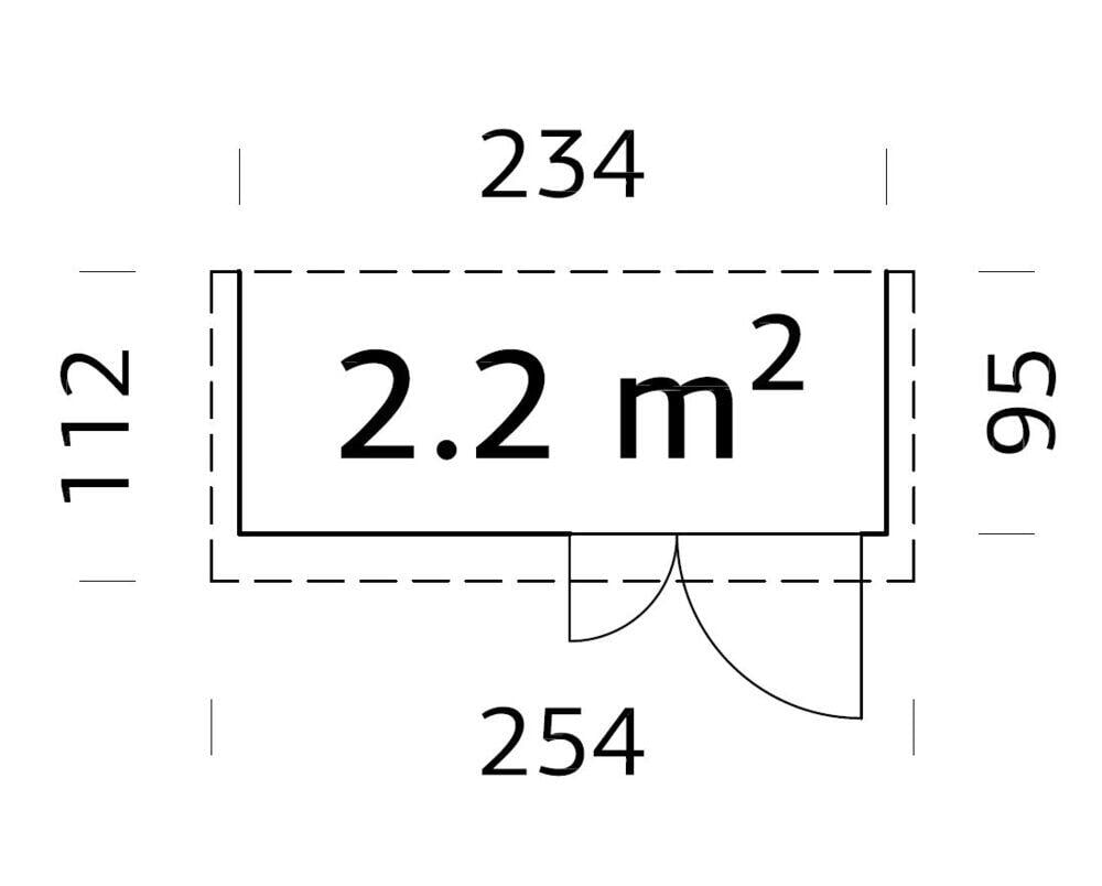 Palmako Leif redskapsbod 2,2 m2