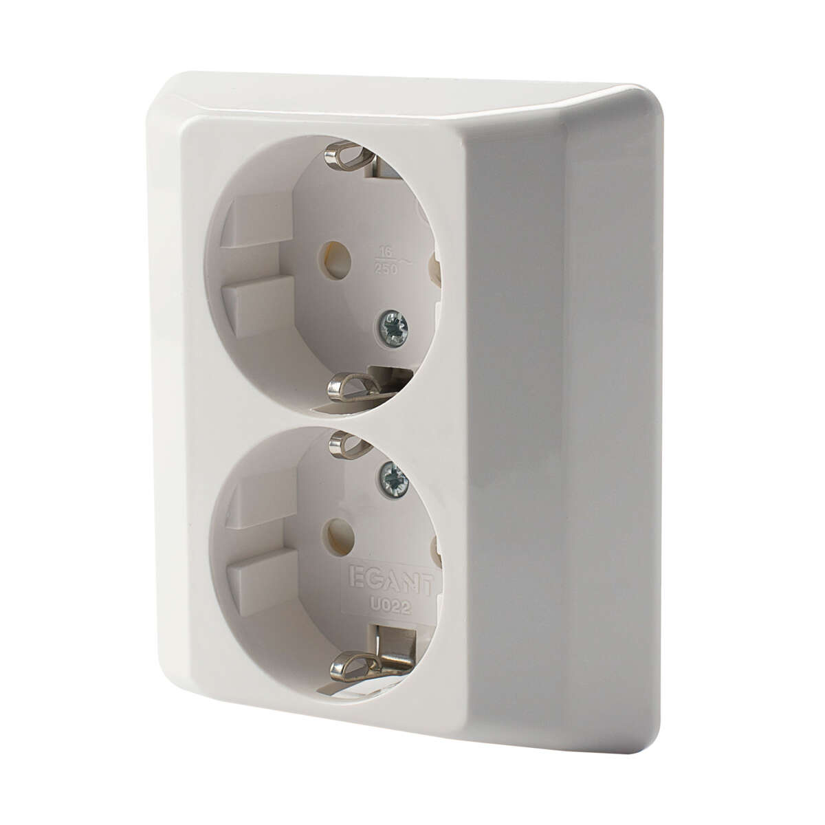 Egant dobbel stikkontakt m/jord innfelt