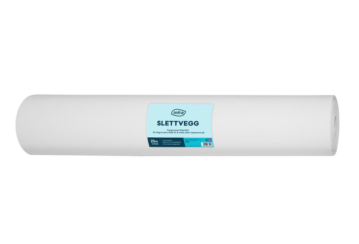 Infra slettvegg grunnet glassfilt