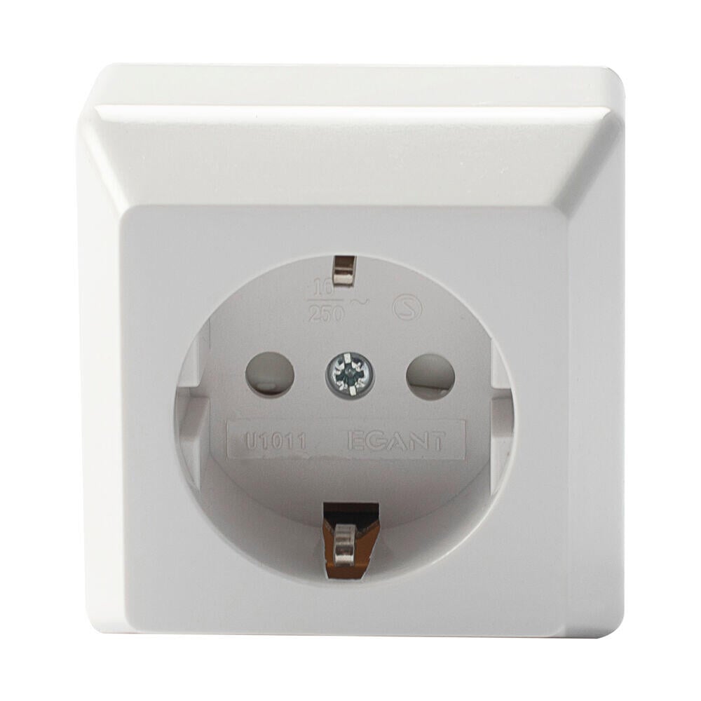 Egant enkel stikkontakt m/jord 5 pk