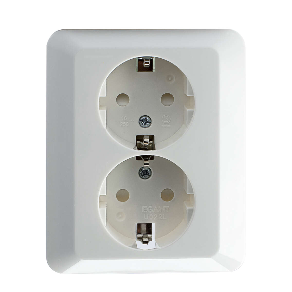 Egant dobbel stikkontakt m/jord innfelt